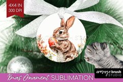 Easter Bunny Ornament PNG - Easter PNG Sublimation Product Image 1