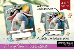 Easter Money Card PNG - Bunny Butt Money Card Holder Product Image 1