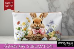 Easter Bunny Cosmetic Bag - Easter Makeup Bag PNG Product Image 1