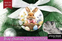 Easter Bunny Ornament PNG - Easter PNG Sublimation Product Image 1