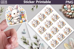 Easter Bunny Sticker | Happy Easter Sticker Printable Product Image 1