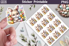 Easter Bunny Sticker | Happy Easter Sticker Printable Product Image 1