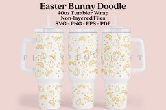 easter bunny 40oz quencher tumbler sublimation full wrap high resolution transparant background