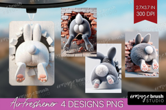 Easter Bunny Air Freshener PNG - Bunny Butt PNG Sublimation Product Image 1