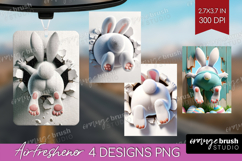 Easter Bunny Air Freshener PNG - Bunny Butt PNG Sublimation Product Image 1