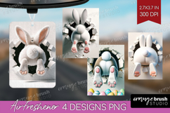 Easter Bunny Air Freshener PNG - Bunny Butt PNG Sublimation Product Image 1