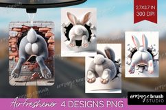 Easter Bunny Air Freshener PNG - Bunny Butt PNG Sublimation Product Image 1