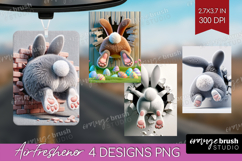 Easter Bunny Air Freshener PNG - Bunny Butt PNG Sublimation Product Image 1