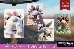 Easter Bunny Air Freshener PNG - Bunny Butt PNG Sublimation Product Image 1