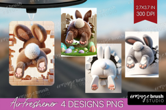 Easter Bunny Air Freshener PNG - Bunny Butt PNG Sublimation Product Image 1