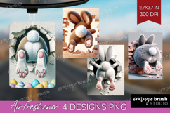 Easter Bunny Air Freshener PNG - Bunny Butt PNG Sublimation Product Image 1