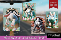 Easter Bunny Air Freshener PNG - Bunny Butt PNG Sublimation Product Image 1