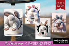 Easter Bunny Air Freshener PNG - Bunny Butt PNG Sublimation Product Image 1