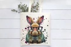 Bunny Sublimation | Cute Bunny with Glasses PNG Product Image 4