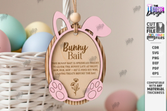 Easter Bunny Bait Tag Laser Cut | 3D Easter Basket Tags SVG Product Image 1
