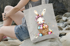 Easter Bunny Basket Clipart Product Image 3