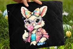 Easter Bunny Blowing Bubblegum PNG, Easter Bunny Png Product Image 3