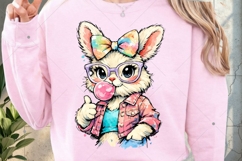 Easter Bunny Blowing Bubblegum PNG, Easter Bunny Png Product Image 5