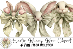 Easter Bunny Bow Clipart Product Image 1