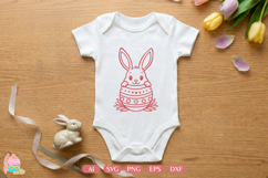 Easter Bunny SVG Bundle 6 Cute Designs: Adorable Rabbits Holding Carrot, Basket of Eggs, Big Bow, Flower Crown, Jumping Bunny with Flowers | SVG PNG DXF EPS AI Files | Cricut Silhouette Cut Files Ready | Easter Crafts for Tote Bags Mugs Shirts | Tasty Cak