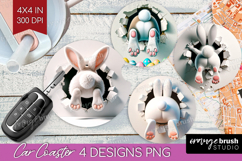 Easter Bunny Car Coaster - Bunny Butt Coaster PNG Product Image 1