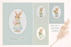 easter bunny card, spring easter card, easter greeting card, Product Image 1