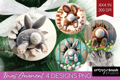 Easter Bunny Ornament PNG - Bunny Butt PNG Sublimation Product Image 1