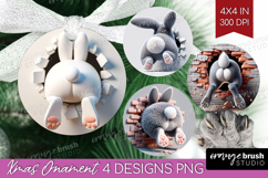 Easter Bunny Ornament PNG - Bunny Butt PNG Sublimation Product Image 1