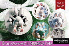 Easter Bunny Ornament PNG - Bunny Butt PNG Sublimation Product Image 1