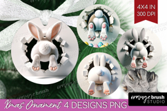 Easter Bunny Ornament PNG - Bunny Butt PNG Sublimation Product Image 1
