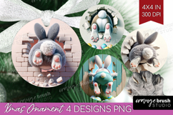 Easter Bunny Ornament PNG - Bunny Butt PNG Sublimation Product Image 1