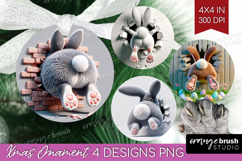Easter Bunny Ornament PNG - Bunny Butt PNG Sublimation Product Image 1