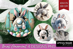 Easter Bunny Ornament PNG - Bunny Butt PNG Sublimation Product Image 1