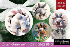 Easter Bunny Ornament PNG - Bunny Butt PNG Sublimation Product Image 1