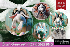 Easter Bunny Ornament PNG - Bunny Butt PNG Sublimation Product Image 1