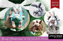Easter Bunny Ornament PNG - Bunny Butt PNG Sublimation Product Image 1