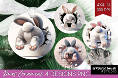 Easter Bunny Ornament PNG - Bunny Butt PNG Sublimation Product Image 1