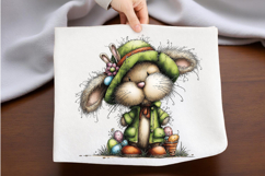 Easter Bunny Clipart, Easter Sublimation PNG Product Image 2