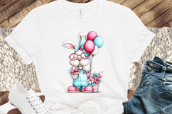 Easter Bunny Clipart, Easter Sublimation PNG Product Image 3
