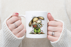 Easter Bunny Clipart, Easter Sublimation PNG Product Image 4