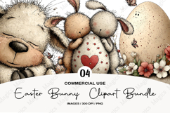 Easter Bunny Clipart PNG Sublimation Product Image 1