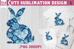 Easter bunny sublimation | Bunny silhouette Product Image 1