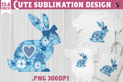 Easter bunny sublimation | Bunny silhouette Product Image 1