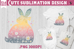 Easter bunny sublimation | Bunny silhouette Product Image 1