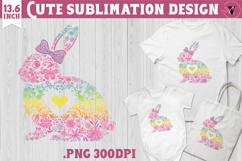 Easter bunny sublimation | Bunny silhouette Product Image 1