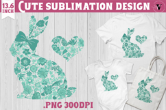 Easter bunny sublimation | Bunny silhouette Product Image 1