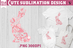 Easter bunny sublimation | Bunny silhouette Product Image 1
