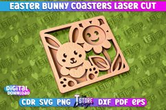 Easter Bunny Coasters Laser Cut | Happy Easter Kitchen Decor Product Image 7