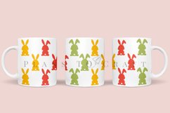 easter bunny coffee mug sublimation wrap glass mug wrap svg presized for 11oz and 15oz glass ready to cut and sublimation files