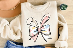 Easter Bunny Coquette Bow PNG, Easter Bunny Coquette PNG Product Image 3